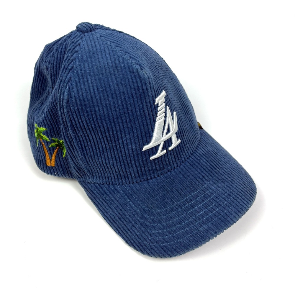 Reference Paradise L.A. Snapback Hat Cap Corduroy Teal Palm Trees Street Skate